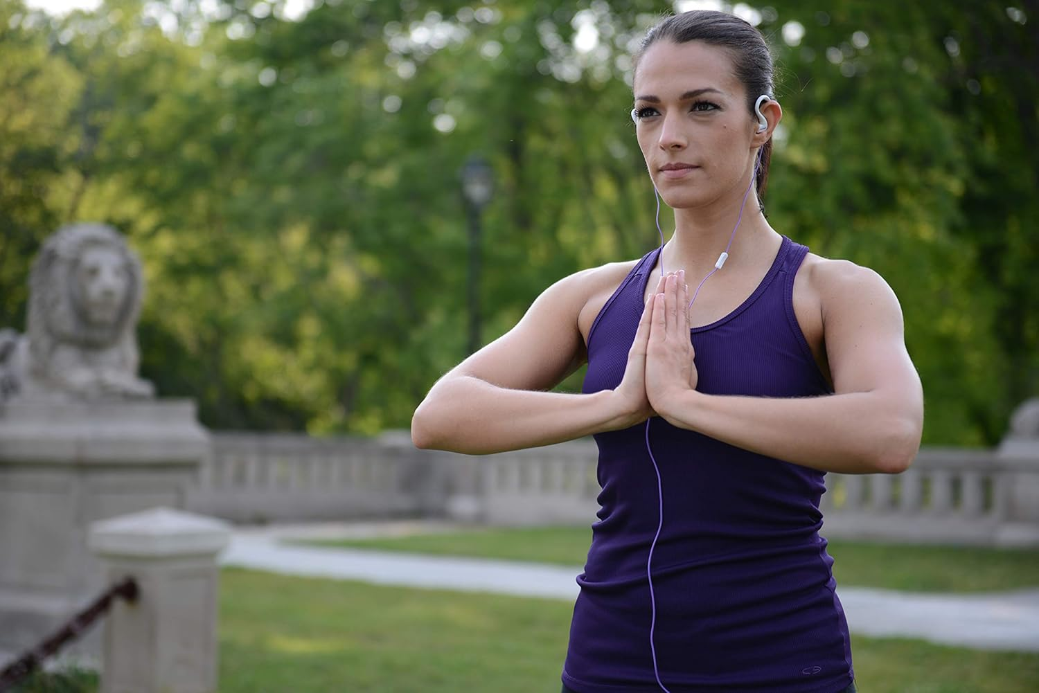 Koss Ksc32I V Sport Clip Headphones, Violet - Grey image number 3