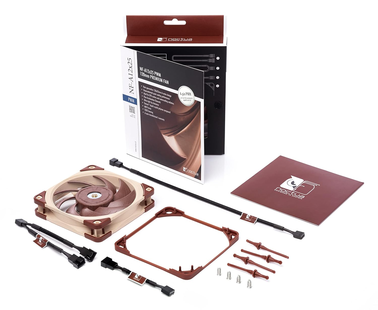 Noctua Nf-A12X25 PWM, Premium Quiet Fan, 4-Pin (120Mm, Brown) image number 2