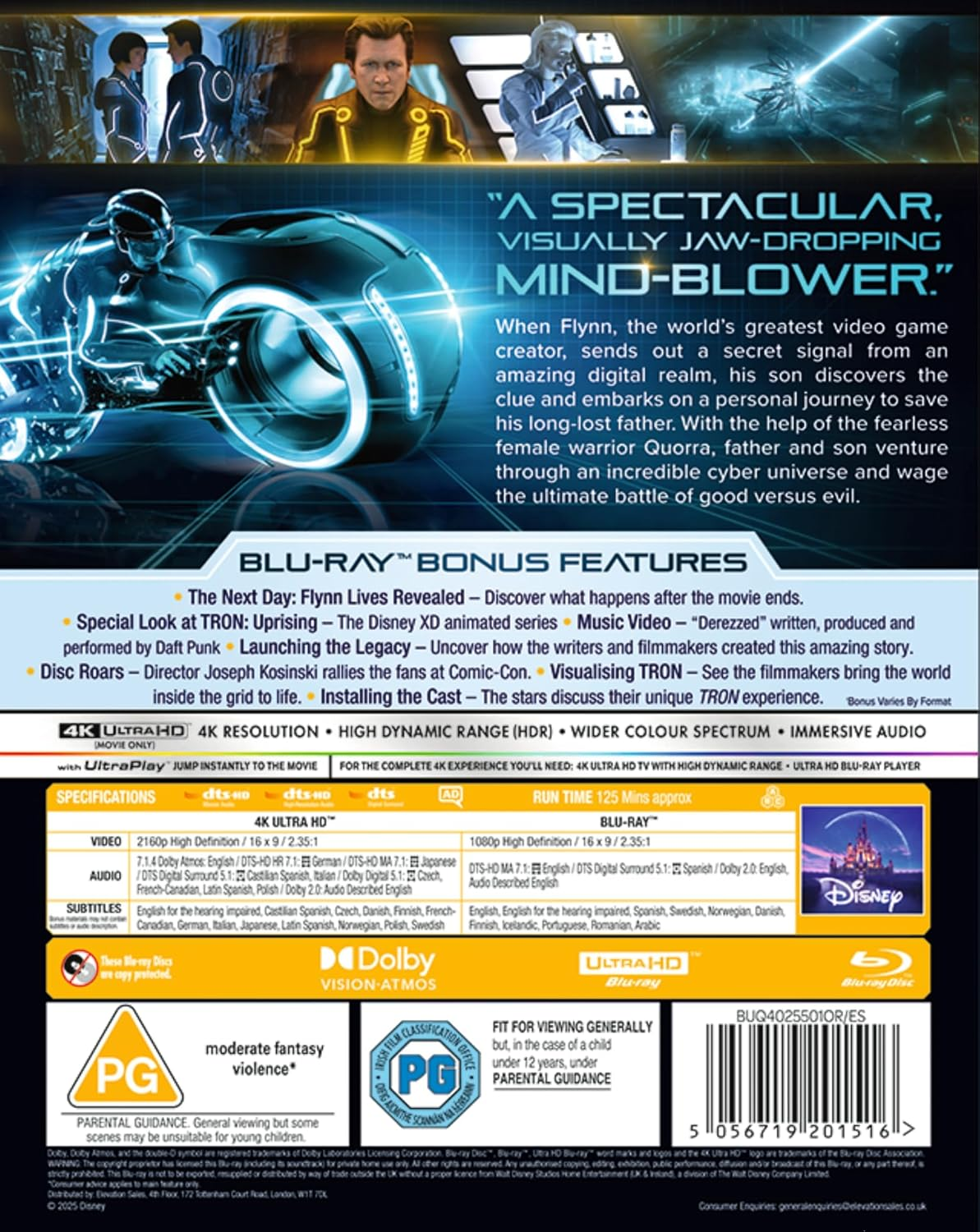 Disney'S Tron Legacy 4K Ultra HD/BD [Blu-Ray] [Region Free] image number 3