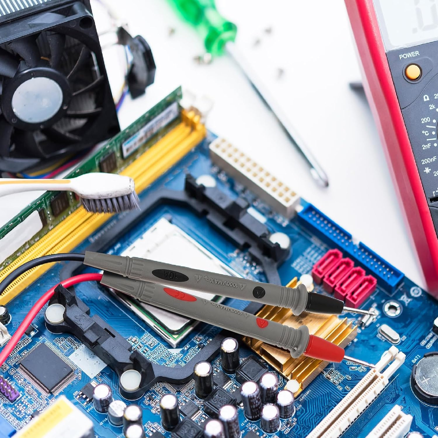 OATIPHO Multimeter Lead Probe Cables - 1000V High Voltage Test Leads with Banana Plug and Alligator Clips for Electrical Testing - 105Cm Long image number 4