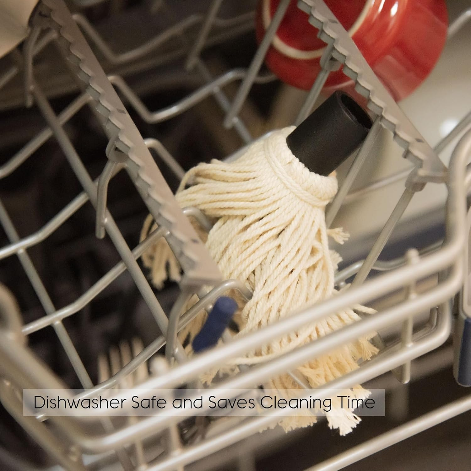 Donxote 18 Inch BBQ Mop Brush Set of 2, with 6 Extra Replacement Heads, Wooden Long Handle Cotton Head Mopping Basting Grill Sauce Perfect for Grilling Smoking Steak Marinade or Glazing image number 4