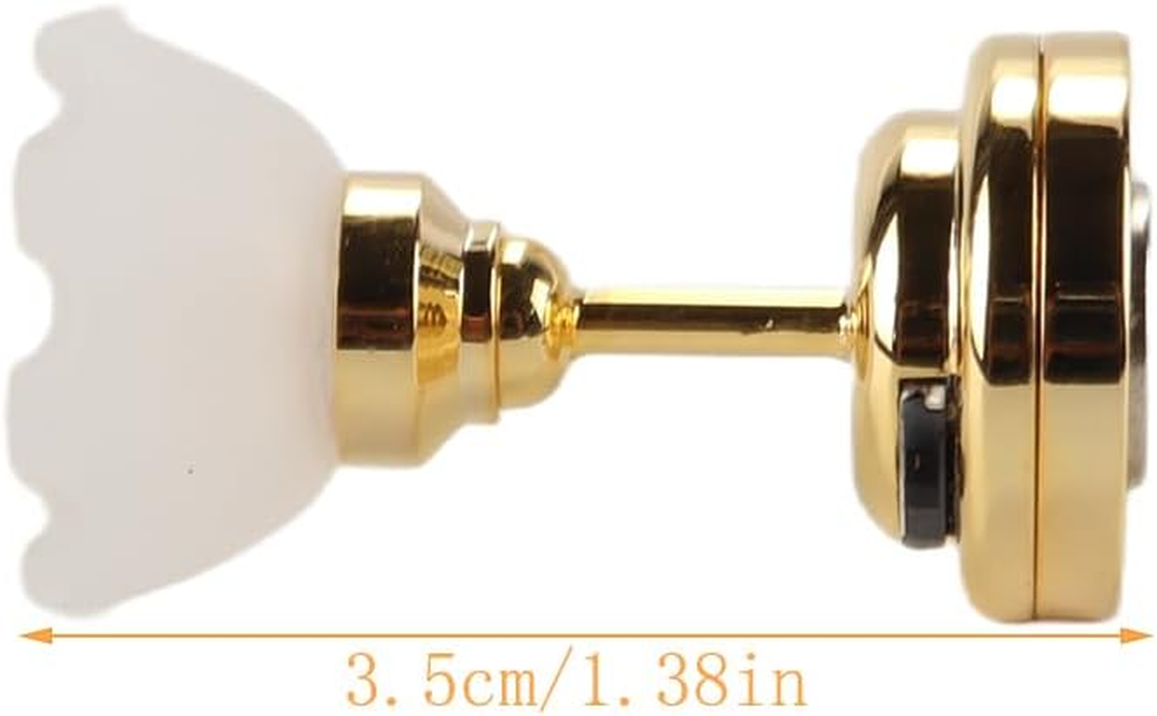 Enwye Dollhouse Chandelier 1:12 Scale Flower Shaped Dollhouse Lights Metal Lighting Battery Operated Chandelier for Settings image number 5