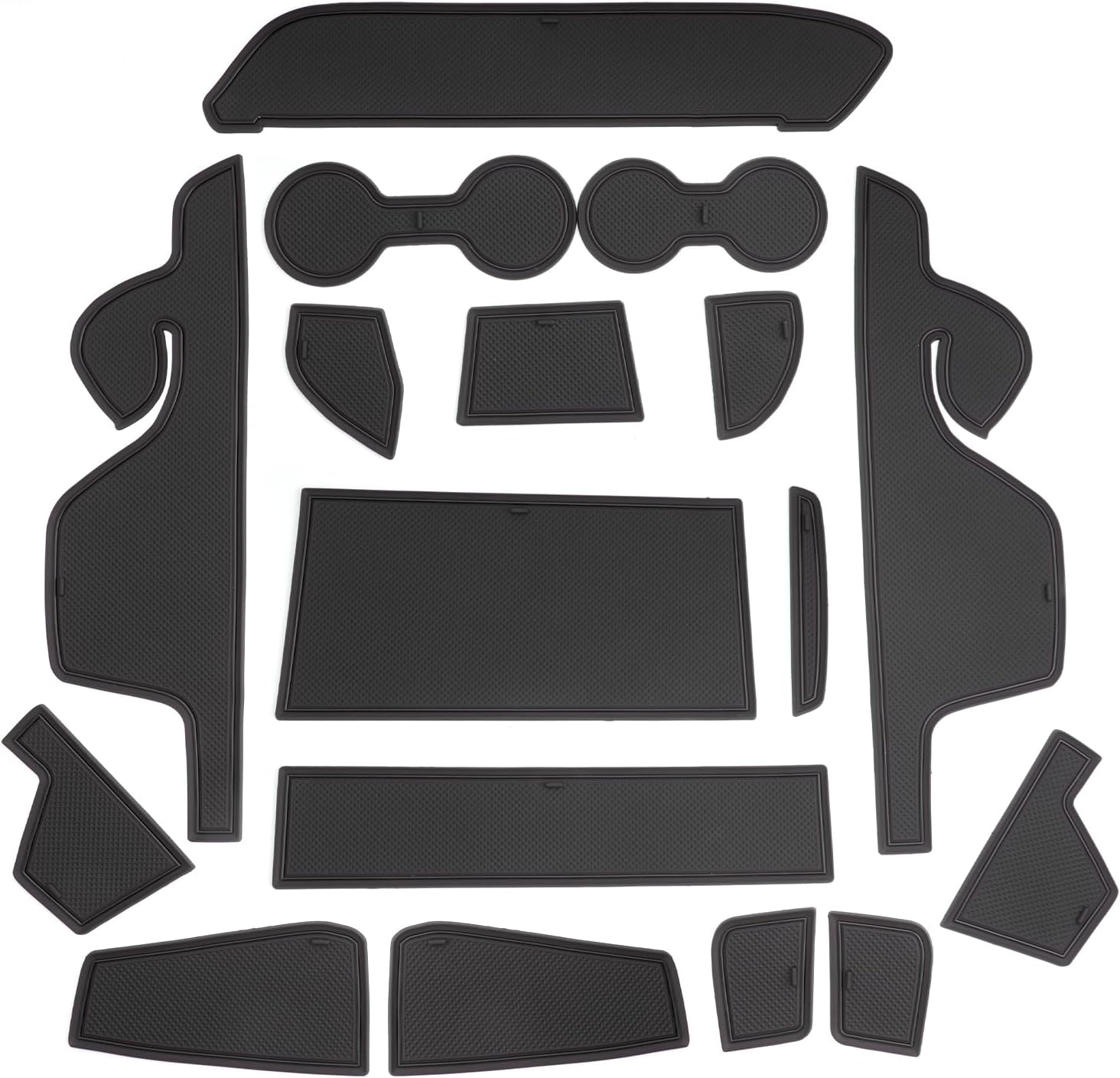 SXCY for 2024 Ford Ranger Accessories Cup Holder Inserts Liner 2024 Ranger Door Slot Mats Cupholder Coasters for 2024 Ford Ranger Lariat/Raptor/Xl/Xlt Accessories Inserts Liner Waterproof Mats(Black) image number 6