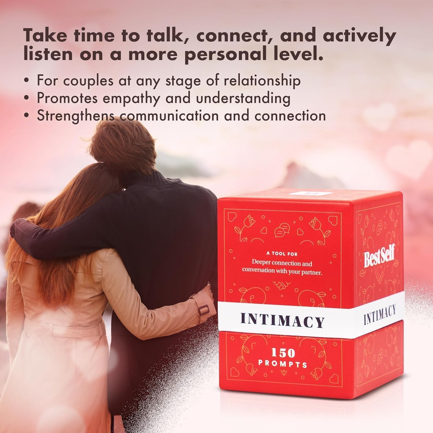 Bestself Intimacy Deck with Relationship Building Conversation Cards for Starters Couples Games, Meaningful Couples Card Game, Romantic Couples Strengthen Relationship Cards for Couples (Plus) image number 3