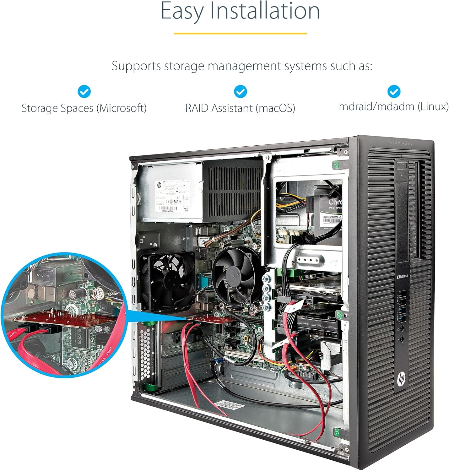 Startech.Com 2P6G-PCIE-SATA-CARD SATA Pcie Card 2 Port 6Gbps Pcie SATA Expansion Card image number 6