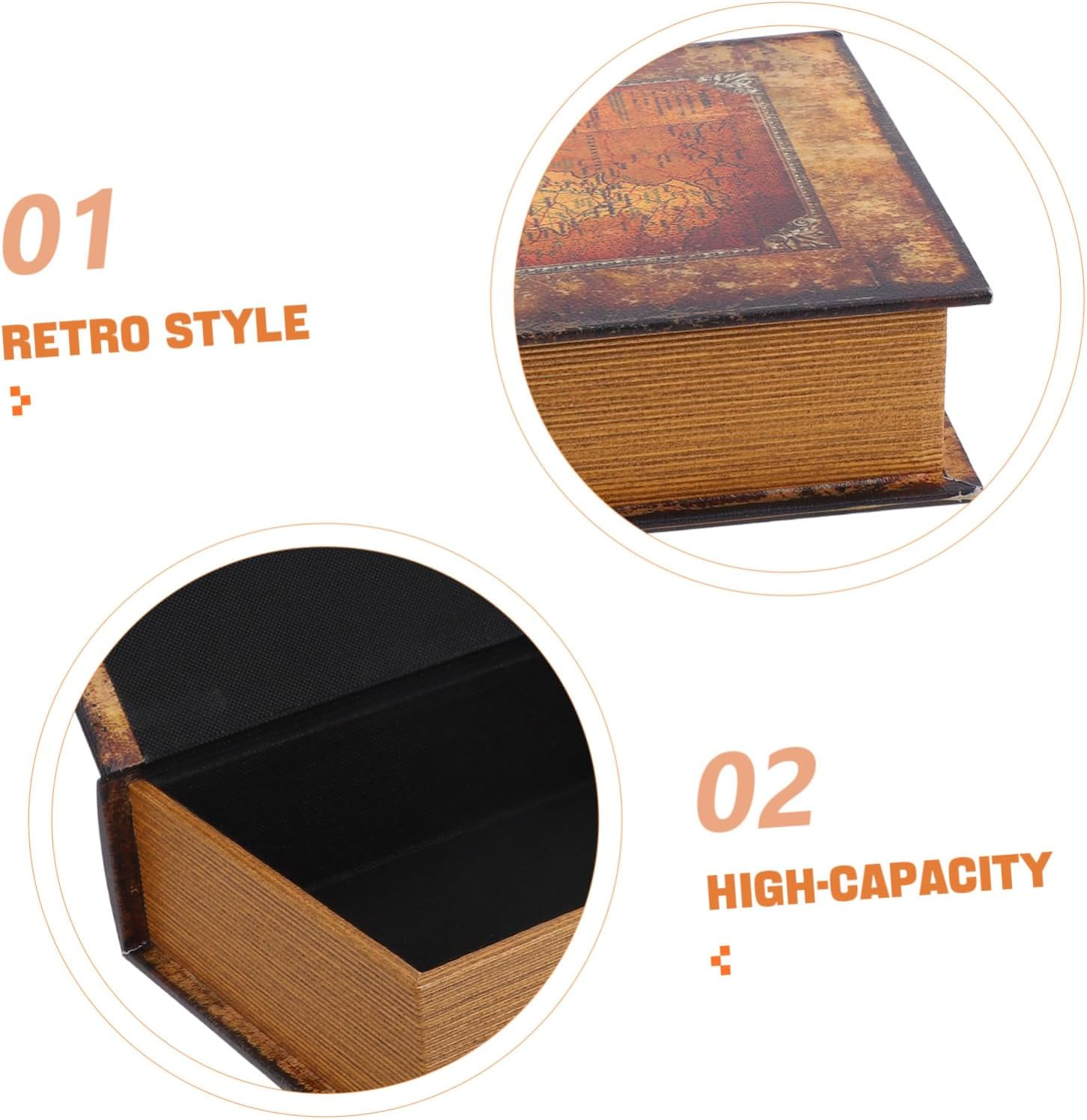 Vintage Book Shaped Decorative Storage Box Faux Book Statue for Keys Jewelry and Keepsakes Compact and Easy to Clean Design for Bookshelf Office and Home Decor image number 1