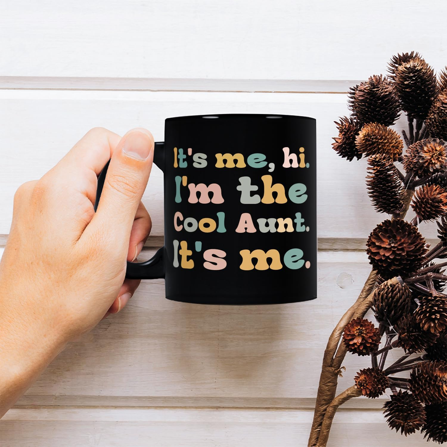 Fatbaby Cool Aunt Coffee Mug,Mother&rsquo;S Day Birthday Gifts for Aunt,New Aunt First Time Auntie to Be in My Auntie Era Tea Cup 11 OZ - Auntie Est.2025 image number 1