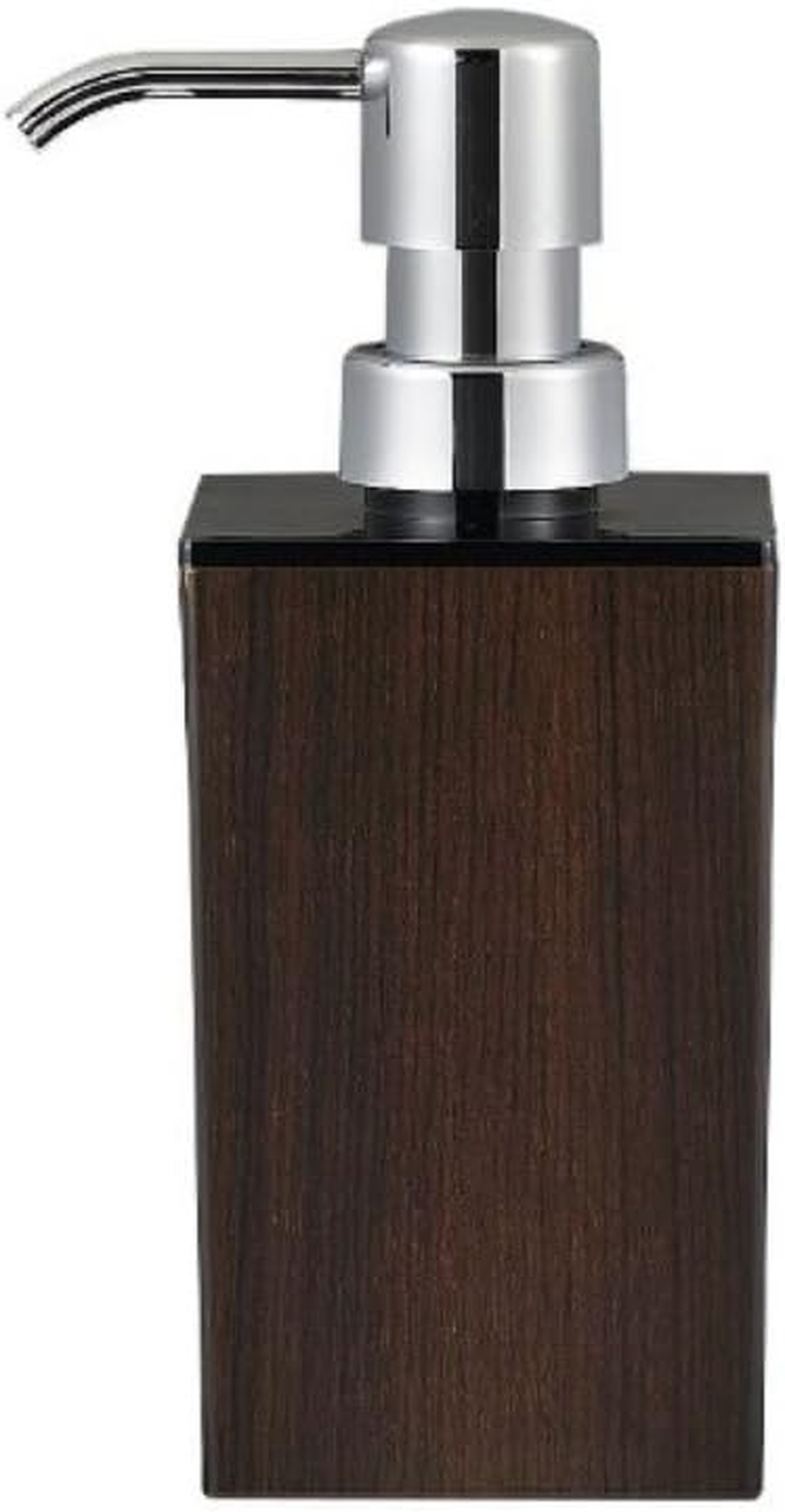 WOODY 13-450260 Square Small Hand Soap, Black X Walnut
