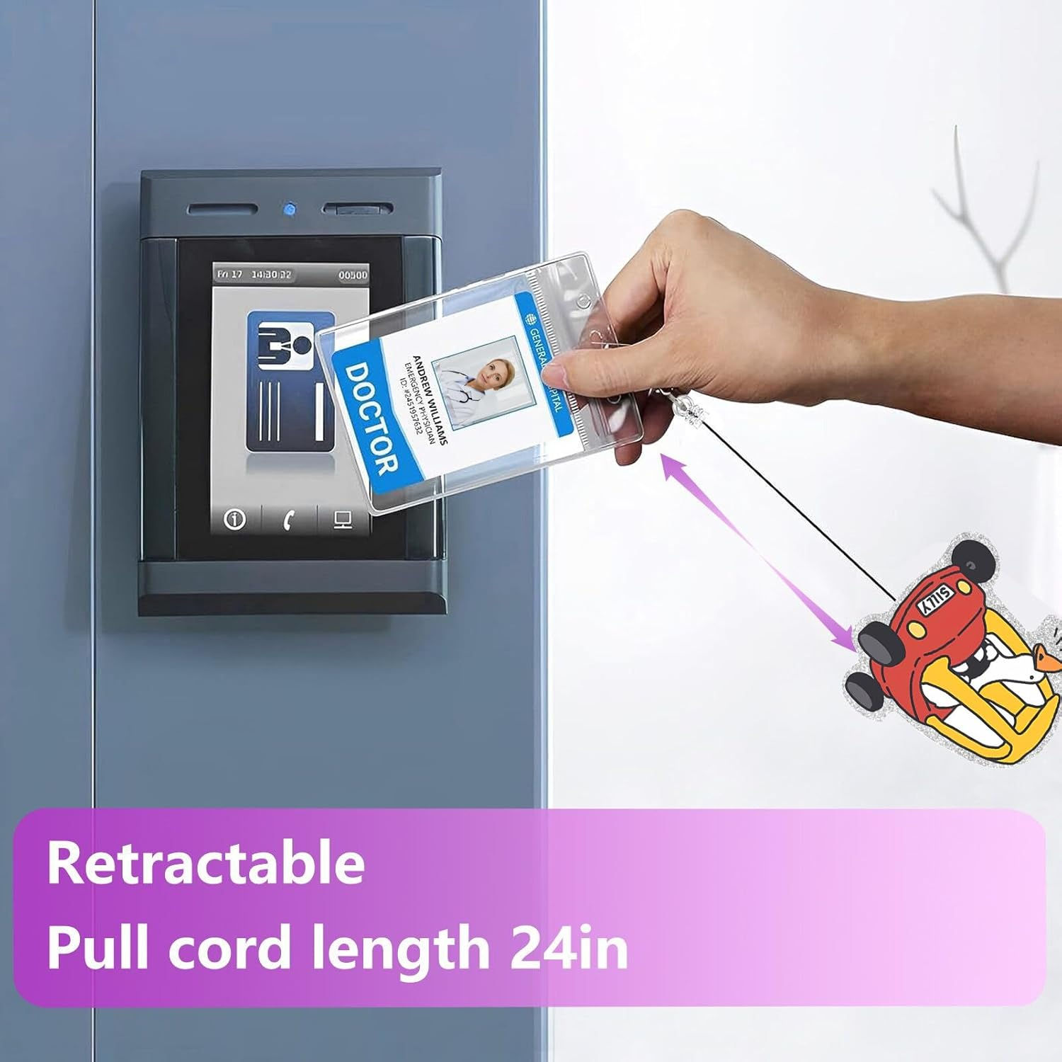 Funny Angry Goose Badge Reel Retractable for Nurse Nursing RN CNA LPN Medical Worker & Office Staff | Cute Nurse Gifts, Silly Goose Badge Holder with Alligator Clip & 24&rdquo; Durable Nylon Cord | Acrylic