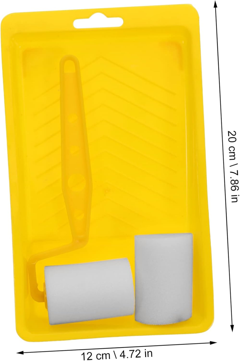 VICASKY 4Sets Portable Paint Roller Sponge for Wall Ceiling and Furniture Painting Tool for Boys and Girls Art Projects Handle Kit image number 4