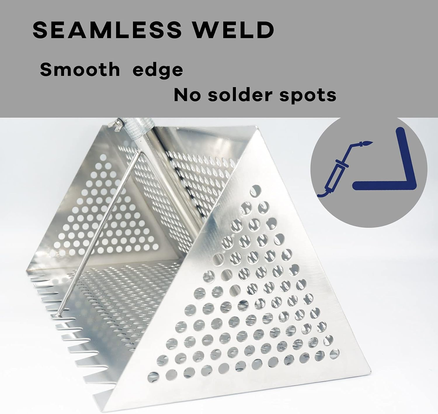 Sand Fleas Rake, Stainless Steel Sand Sifter, Detachable 47 Inches Long Handle, 15.7 Inches Width Basket, Sand Crab Catcher with Sharp Teeth,Collapsible Sand Fleas Catcher for Travelling. image number 4