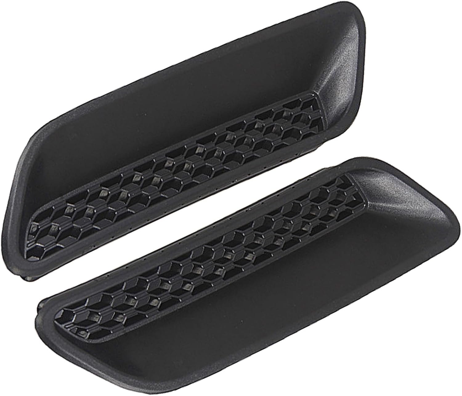 UOIENRT 2Pcs Engine Hood Air Vent Outlet Cover Trim, Left and Right Hood Vent Covers Replacement for Dodge Ram 1500 2500 3500 2010-2019, Replaces 68324991AA 68324990AA (Black) image number 2