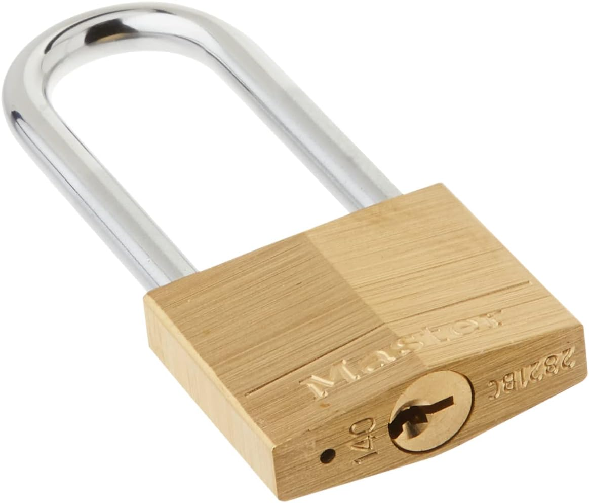 Master Lock 140QLH Solid Lock, 4 Pack, Brass, Silver, 4 Padlock image number 2
