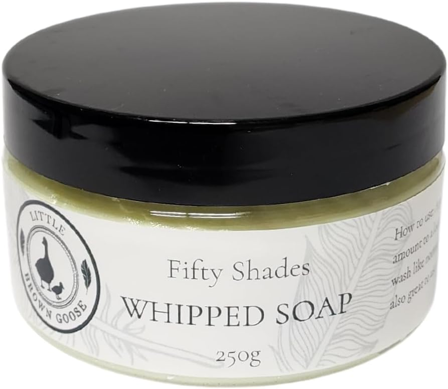 Little Brown Goose Fifty Shades Whipped Soap, 250G. Moisturising Handmade Soaps, Natural, Vegan Friendly & Safe for Your Skincare- a Luxury Soap Moisturiser for Your Body, Shaving Cream for Legs or Washing Hands image number 3