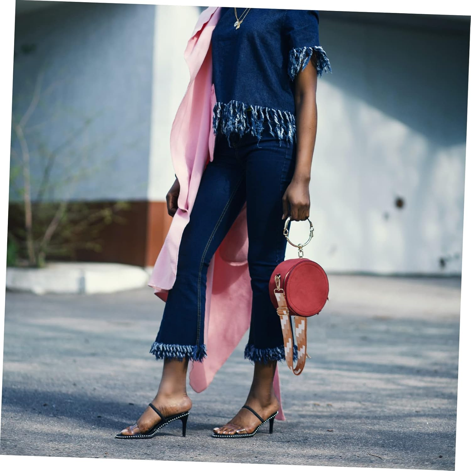 OHPHCALL Fashion Bag Strap for Women Crossbody Messenger Shoulder Bag Strap Decorative Chain - Brown image number 4