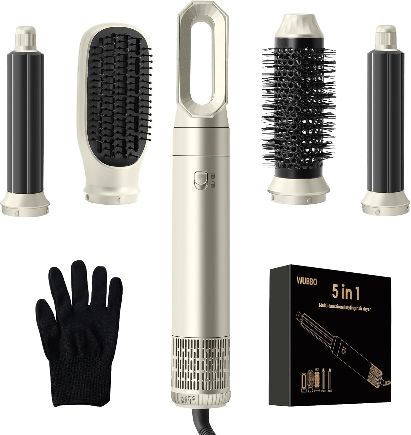 5-In-1 Hair Dryer Brush | 35M/S High-Speed Airflow for Fast Drying | 3 Heat Settings | 85Db Low-Noise Design | Negative Ion Technology for Smooth & Frizz-Free Hair | Curling, Straightening & Volumizing Styler image number 6