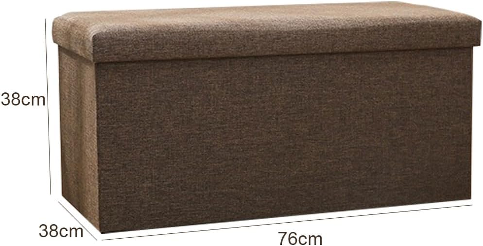 Folding Ottoman Storage, Storage Ottoman Bench, Multifunctional Sofa Stool, Chest with Lid, Folding Storage Ottoman Bench 115L Storage Space for Hallway, Bedroom, Space-Saving image number 5