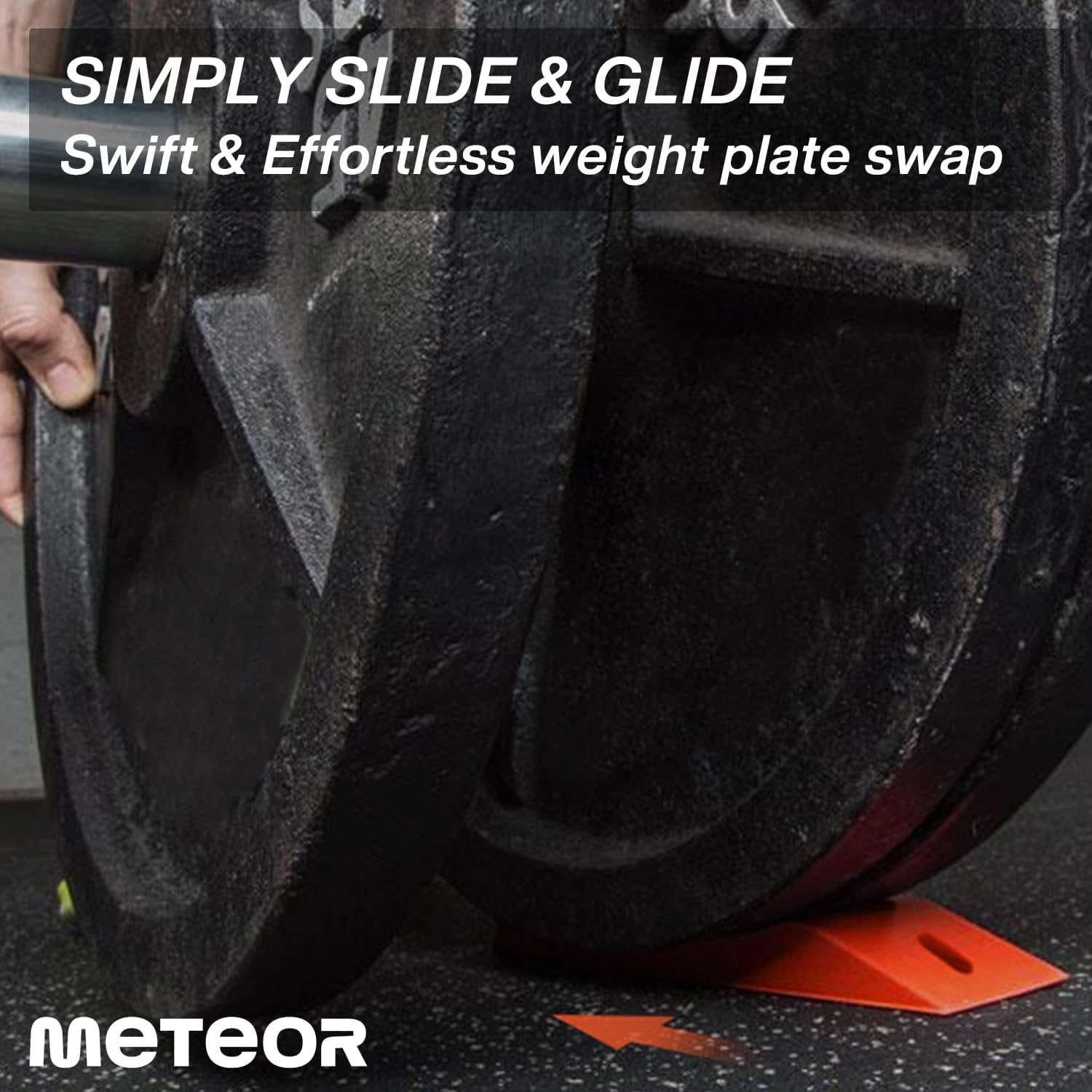 Meteor Deadlift Silicone Wedge (1 Pair) - Non-Slip Deadlift Pad, Barbell Pad, a Barbell Jack Alternative for Safe Loading/Unloading - Essential for Weightlifting, Crossfit & Home Gym image number 5