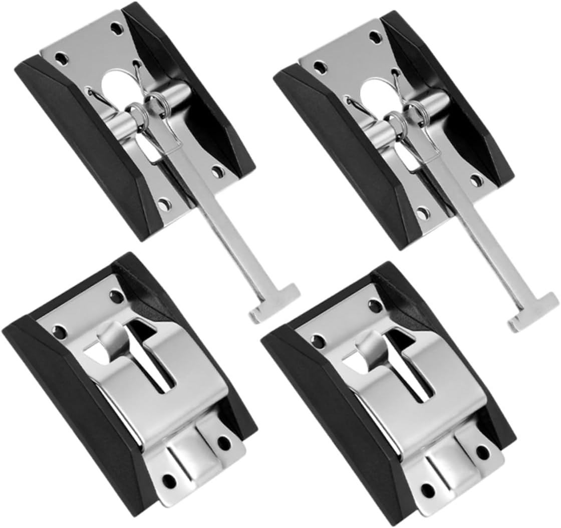 2 Sets Stainless Steel Rv Door Holder Cargo Trailer Latch Heavy-Duty Metal Hook Installation Truck Door Retainer for Efficient Cargo Transport image number 4