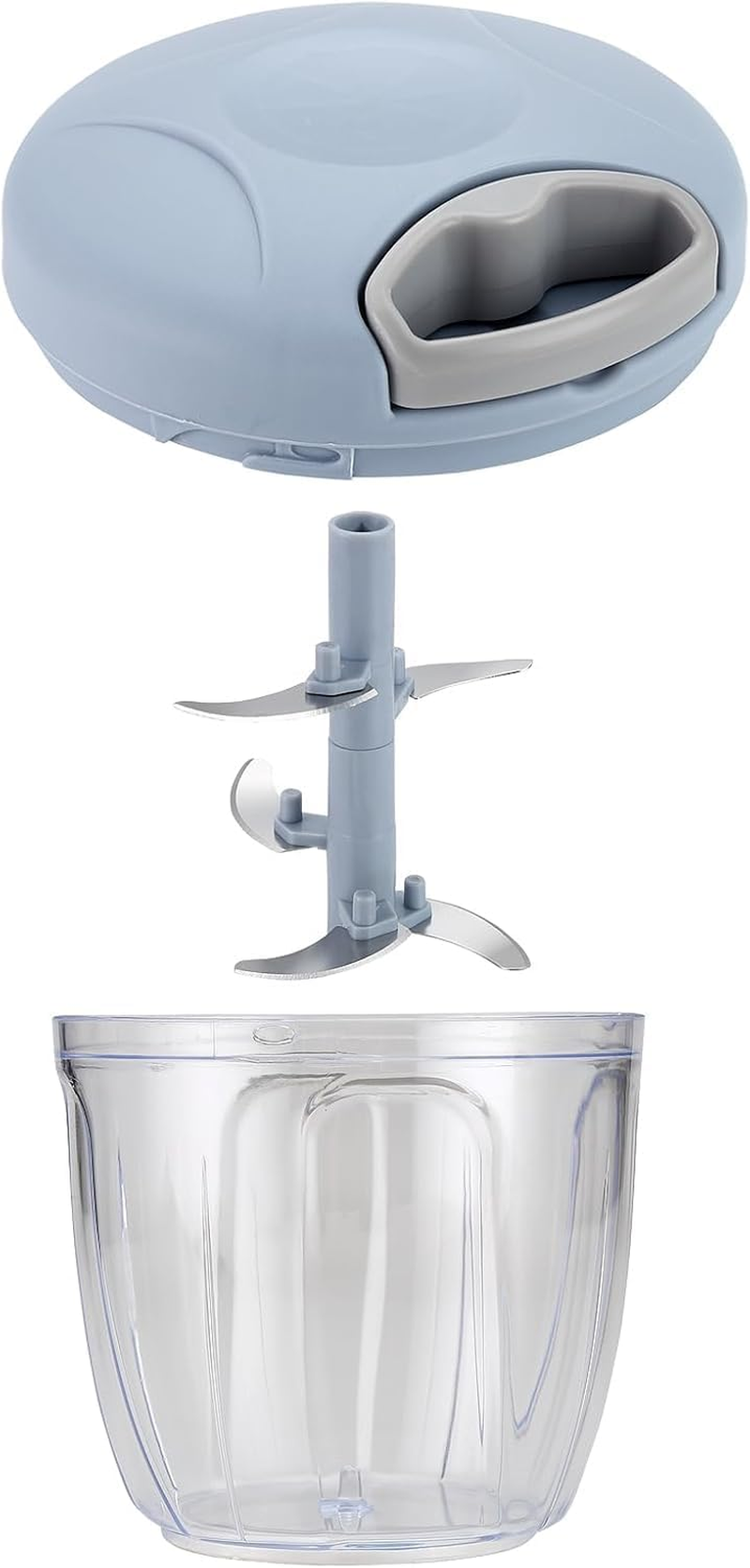 900Ml Extra Large Manual Food Chopper Vegetable Chopper Garlic Chopper, Pull String Manual Food Processor with 5 Sharp Blades Mincer for Cutting Onions Chili Ginger Seasoning image number 1