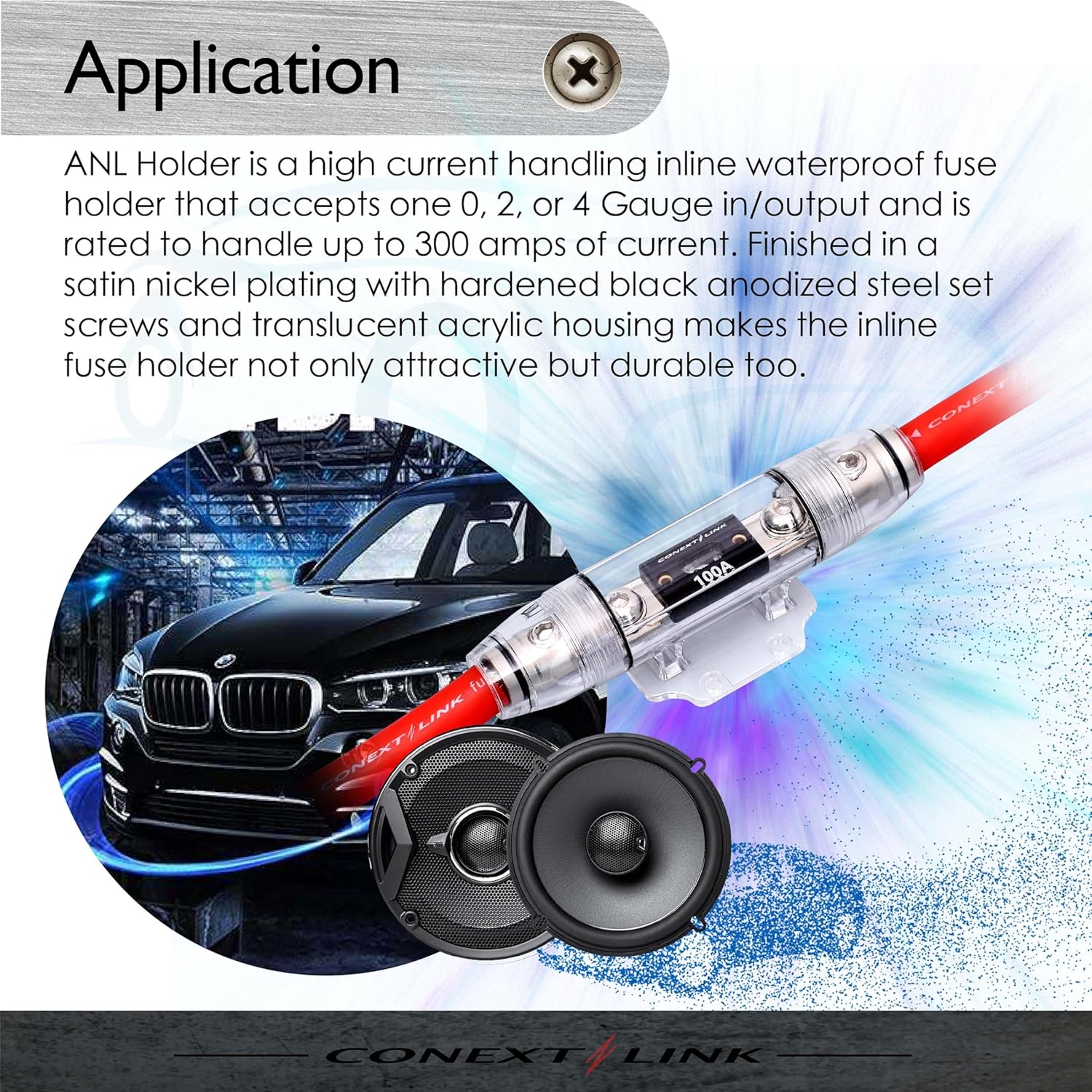 Conext Link FHAW Waterproof ANL Fuse Holder 4 2 1/0 Gauge without Fuse 1 Pack image number 2