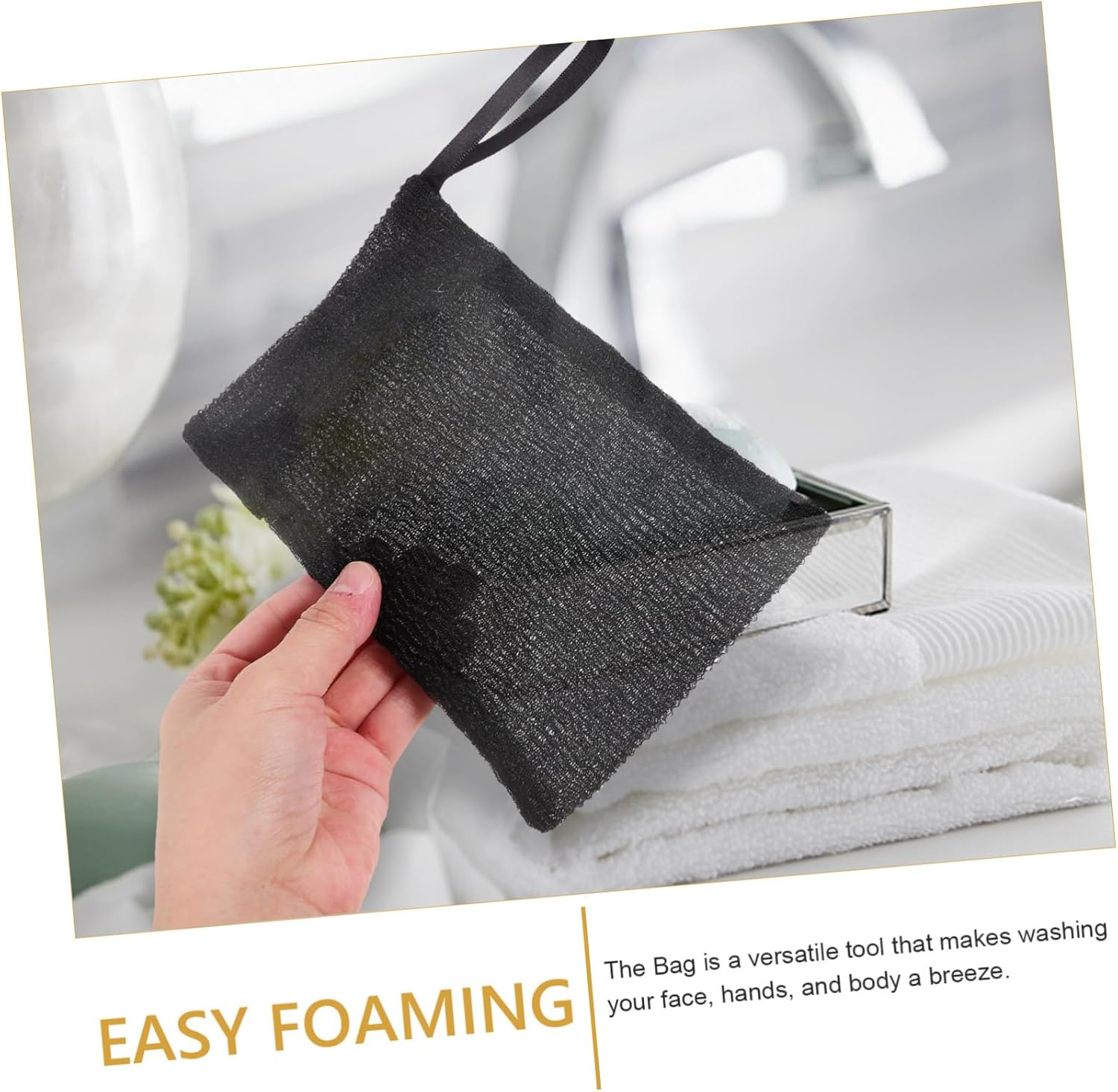 PAMINGONO 6PCS Exfoliating Soap Pouches for Bar Soap Portable Bags Drawstring for Shower and Travel Suitable for Shampoo Bars and Exfoliating Cleansing image number 2