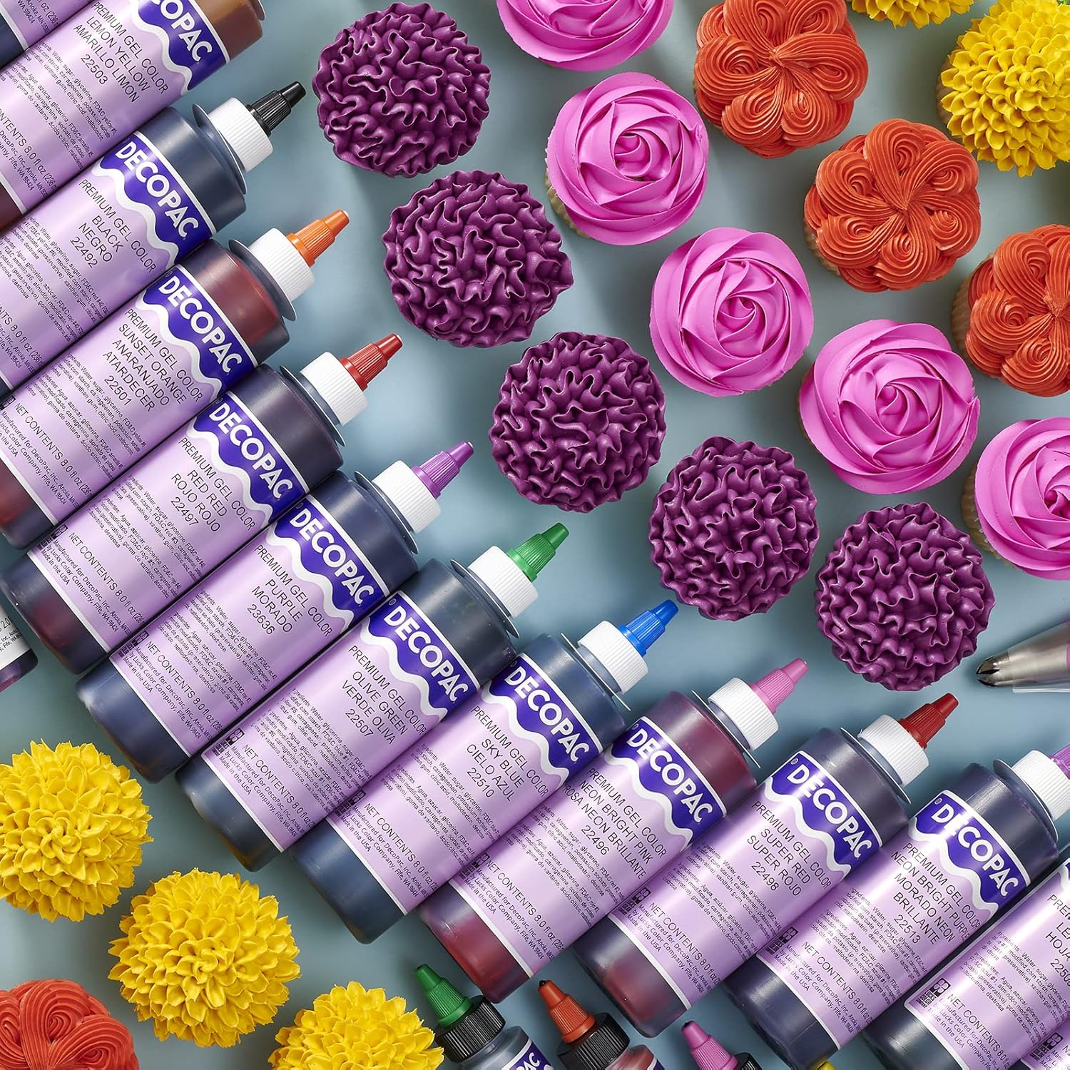 Decopac Premium Gel Food Coloring | Red Food Coloring for Baking | 8Oz | Color Buttercream, Fondant, Frosting & Piping Gel, Food Safe, Highly Concentrated Gel, 8 Oz - Red image number 4