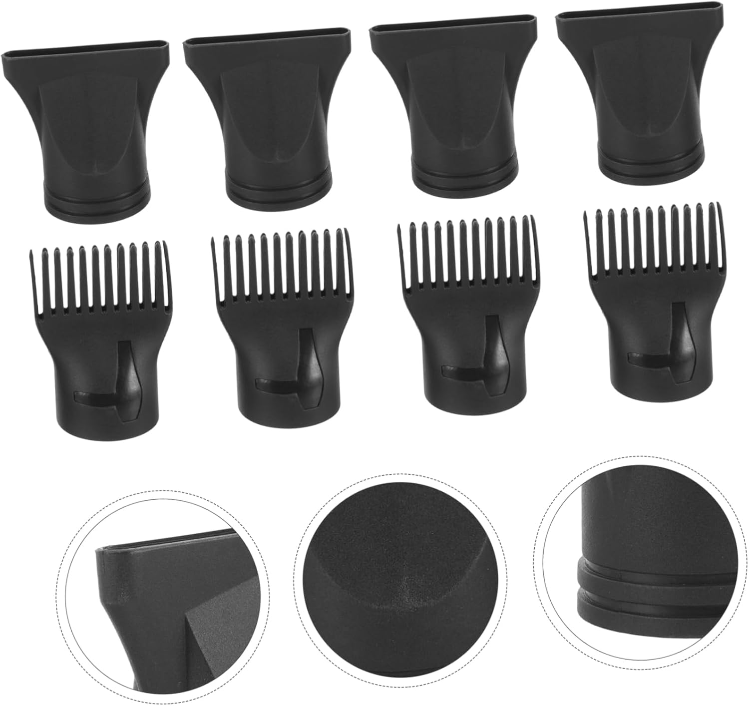 10Pcs Hair Dryer Nozzles and Combs Set, Narrow Concentrator Blow Dryer Attachments, Heat Resistant Styling Tools for Professional Salon and Home Use image number 3