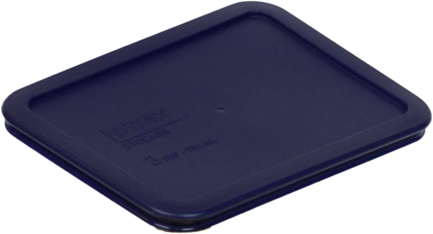 Pyrex 7210-PC 1113816 3 Cup Blue Lid (2-Pack) - 3, R.Blue image number 2