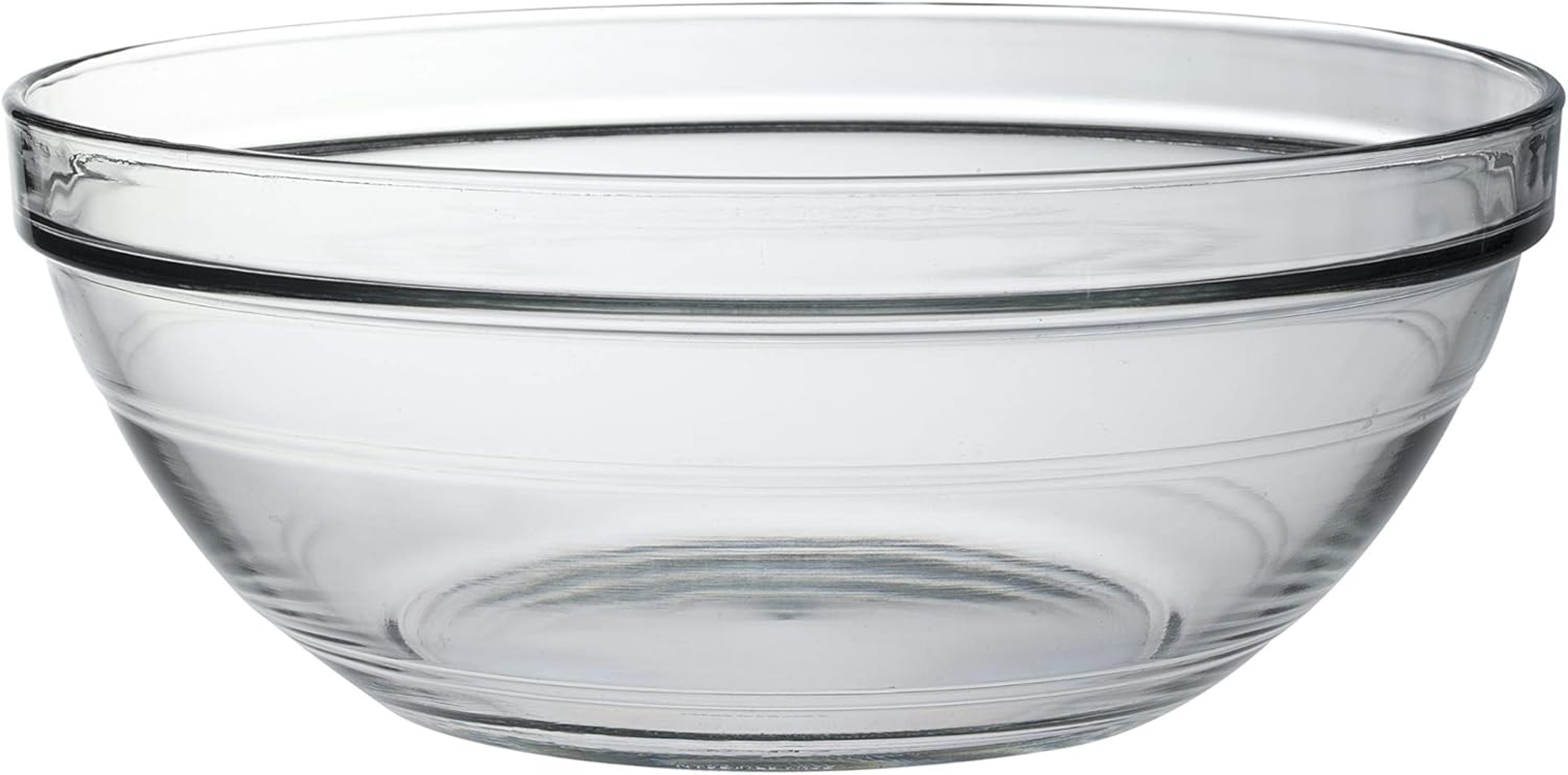 Duralex Gigogne Stackable Bowl 26Cm 3.4L - Glass Bowls, Durable Tempered Glass, Impact & Chip-Resistant, Microwave, Freezer, and Dishwasher Safe, Thermal Shock Resistance up to 130&deg;C image number 1
