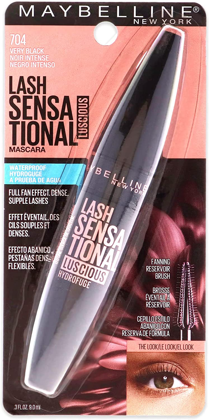 Maybelline New York Lash Sensational Luscious Washable Mascara Blackest Black