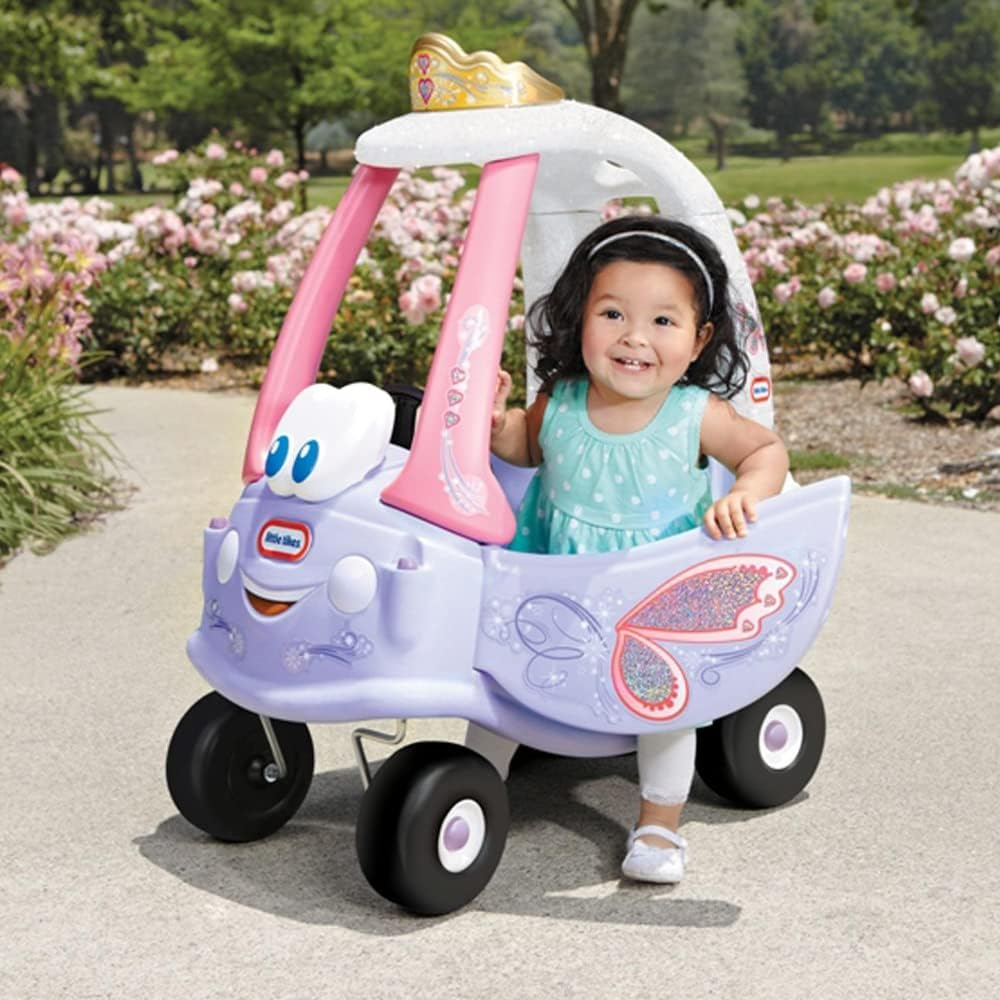 Little Tikes Fairy Cozy Coupe Car - Ride-On with Real Working Horn, Clicking Ignition Switch, & Fuel Cap - Ages 18 Months to 5 Years