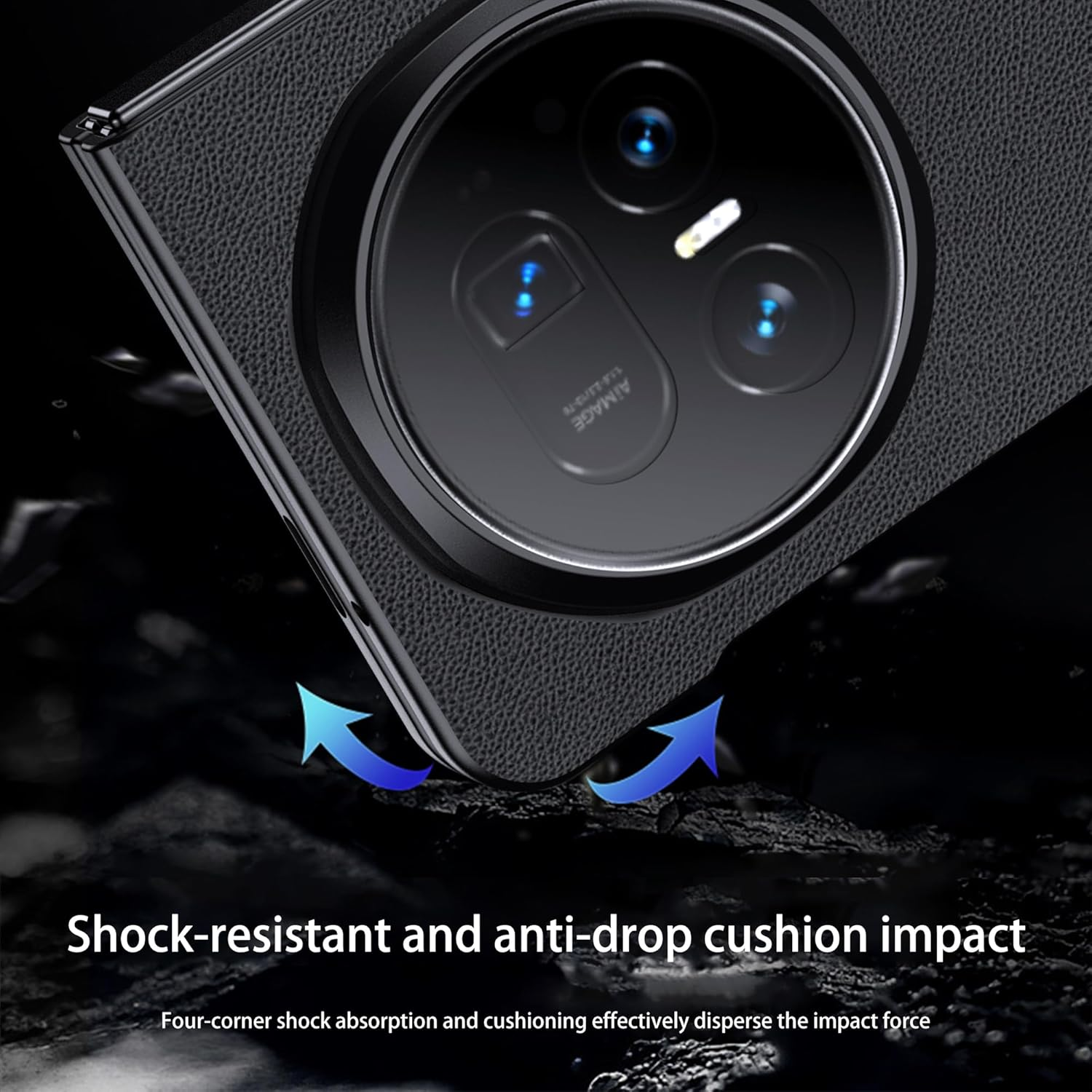 Rojeuinn Case for Honor Magic V5 5G, High-Quality Liquid Silicone Material, Full Cover Mobile Phone Case, Shockproof, Scratch-Resistant, Anti-Fingerprints, Durable - Black image number 5