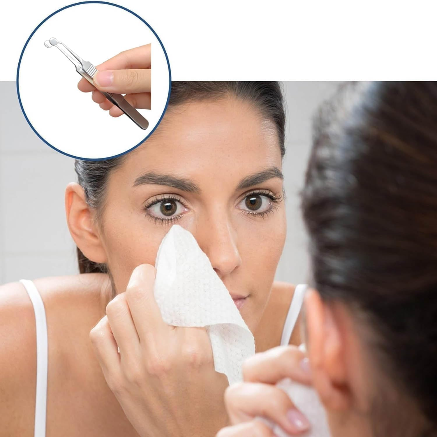 Round Head Eyelid Tarsal Gland Tweezer, 1Pc Stainless Steel Meibomian Gland Expressor, Meibomian Gland Forceps Eyelid Gland Care Tweezer for for Dry Eye image number 3