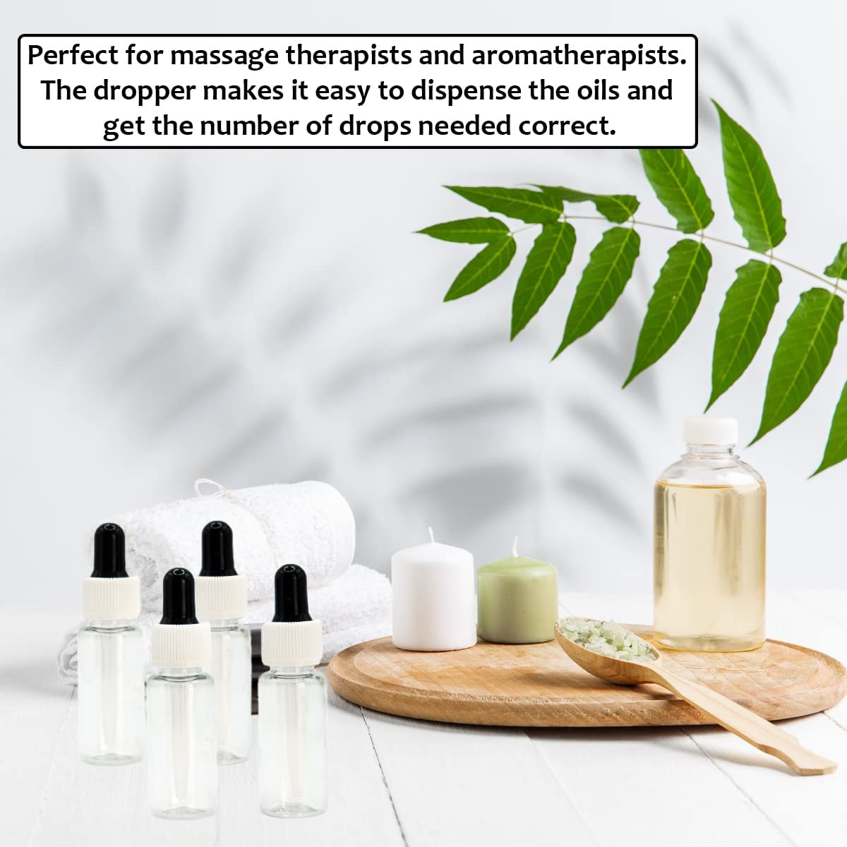 [4PCE] Krafters Korner Mini Bottle Dripper, Leak-Proof, Great for Storing Essential Oils, Perfumes, Fragrance Oils, Massage Oils, Great for Daily Use or for Travel, Can Be Fit Easily in Your Purse or Handbag and so on - Clear (8Cm) image number 2