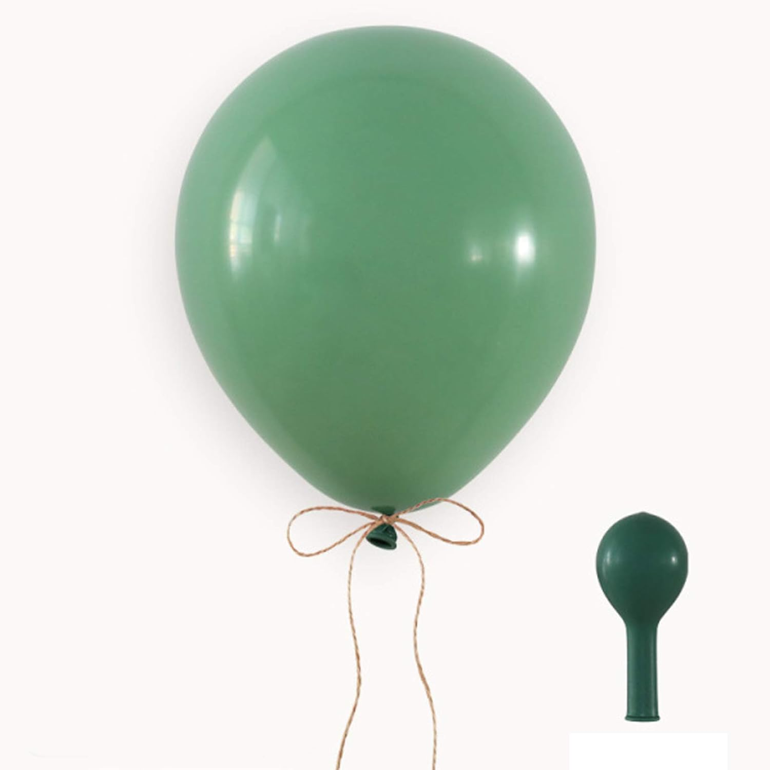 Eucalyptus Green Balloons 12 Inch 50 Pcs Baby Shower Party Balloons Happy Birthday Decoration Balloons Bean Green Helium Balloons image number 4