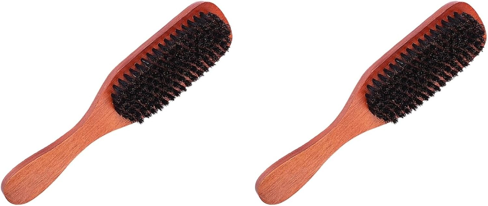 FOMIYES 2 Pcs Bristle Brush Slick Back Hairbrush Hair Brush Wooden Handle Hairbrush Durable Hairbrush Comb Wooden Detangling Brush Wooden Scalp Massager Hair Beauty Tool image number 3