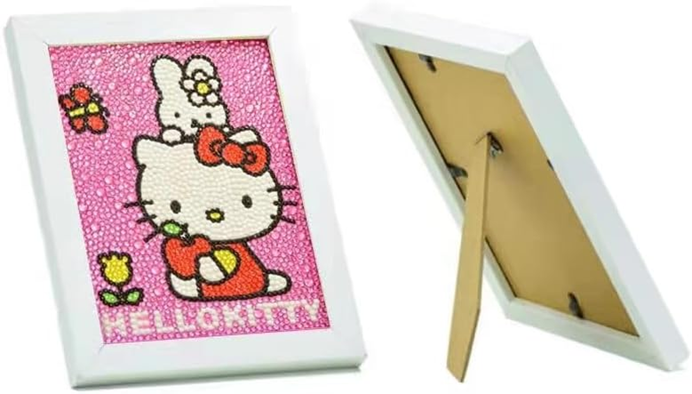 Akutoer Cute Cartoon Diamond Drawing Kits, Kawaii Painting with Diamonds, Gem Arts & Crafts, DIY Paint Supplies with Frames for Home Decor(Cinno)