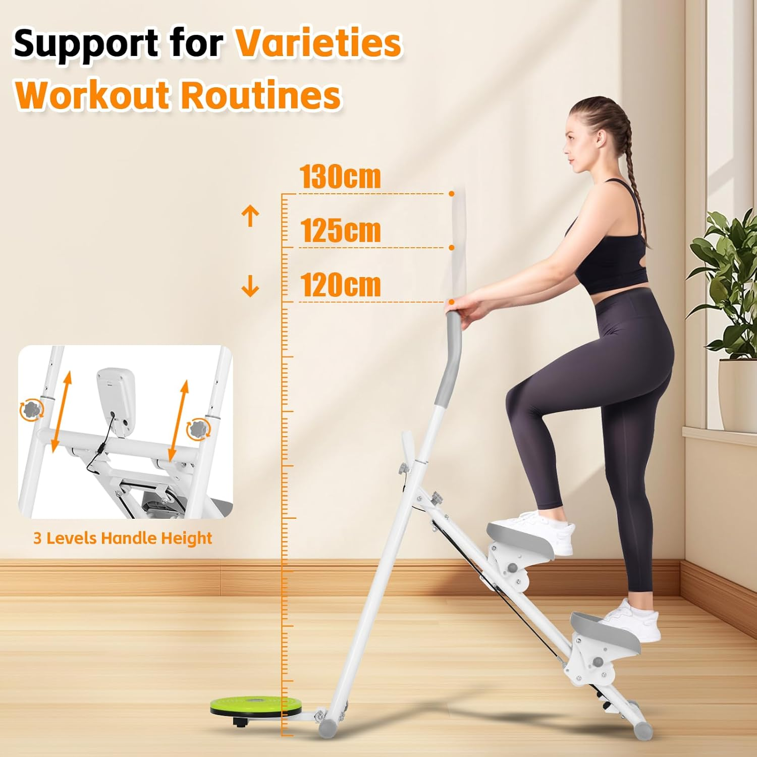 Advwin Stair Stepper for Home Exercise, Vertical Climber Exercise Machine for Full Body Cardio, Compact Stair Climber Fitness Stepper, Max 120Kg Capacity