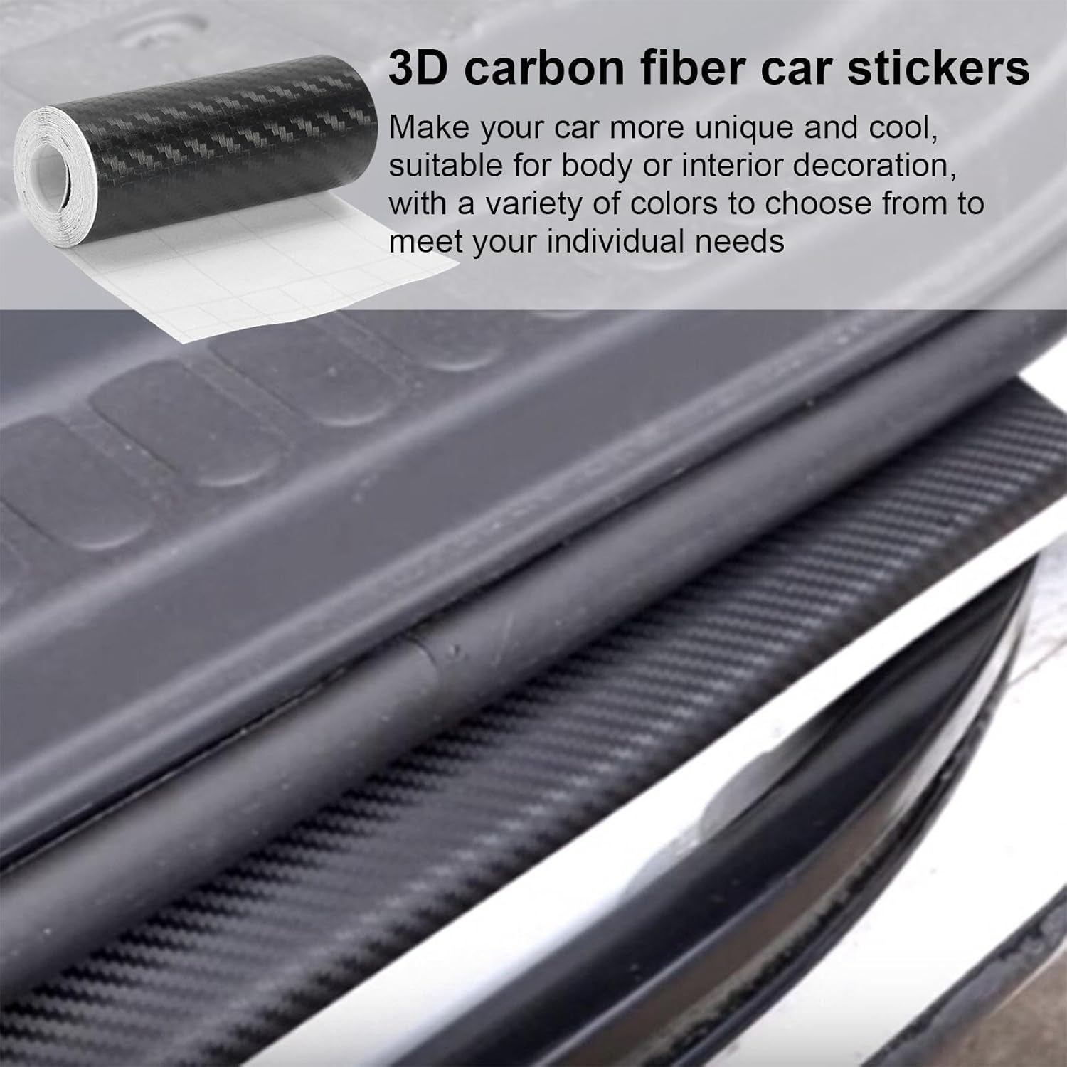 Carbon Fiber Film, Detailing Film Car Tape Wrap Stickers, Adhesive Twill Weave Sheet Sticker, Protection Tape for Trunk Bumper Dashboard Swan-Au image number 1