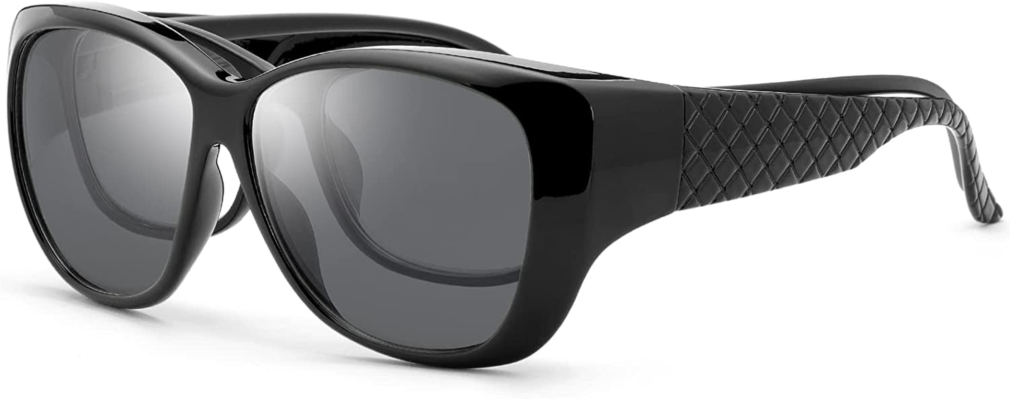 Night Driving Glasses Fit over  Glasses anti Glare Polarized, Wrap around Night Vision Glasses for Men and Women