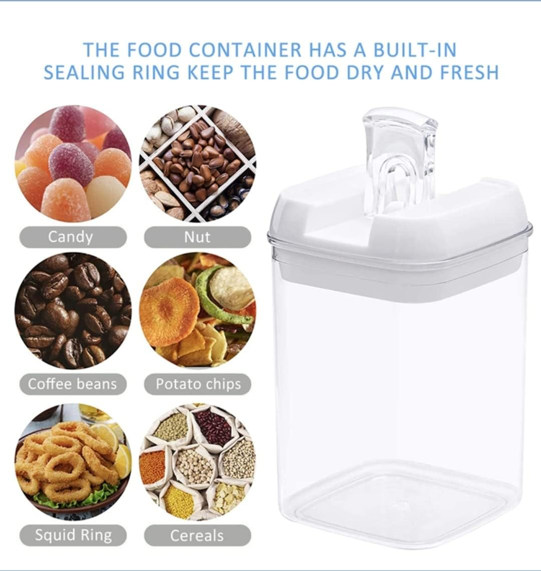 Airtight Food Storage Container 12 Sets with Easy Open & Lock, Air-Tight Dry Fresh Storage Set Bpa-Free Clear Durable Plastic Ideal for Flour, Sugar, Snacks Pantry & Kitchen & Much More &ndash;And Free Labels & Marker. (12 Sets Clear Airtight Container) image number 3