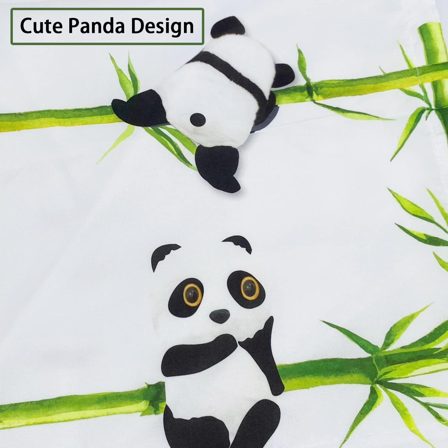 3D Duvet Cover Set for Single Double King Bed, Morbuy Cartoon Animal Printed Bedding Sets Boy Girl Bedroom Microfiber Duvet Set Quilt Case with Pillowcases (Bamboo Panda,180X220Cm)