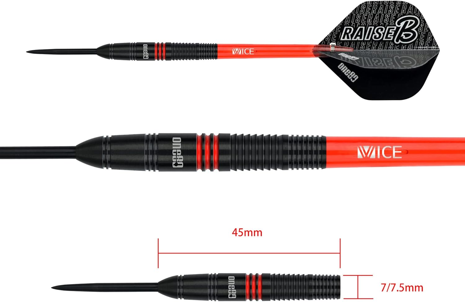 One80 Darts Raise B Red - 21 G image number 3