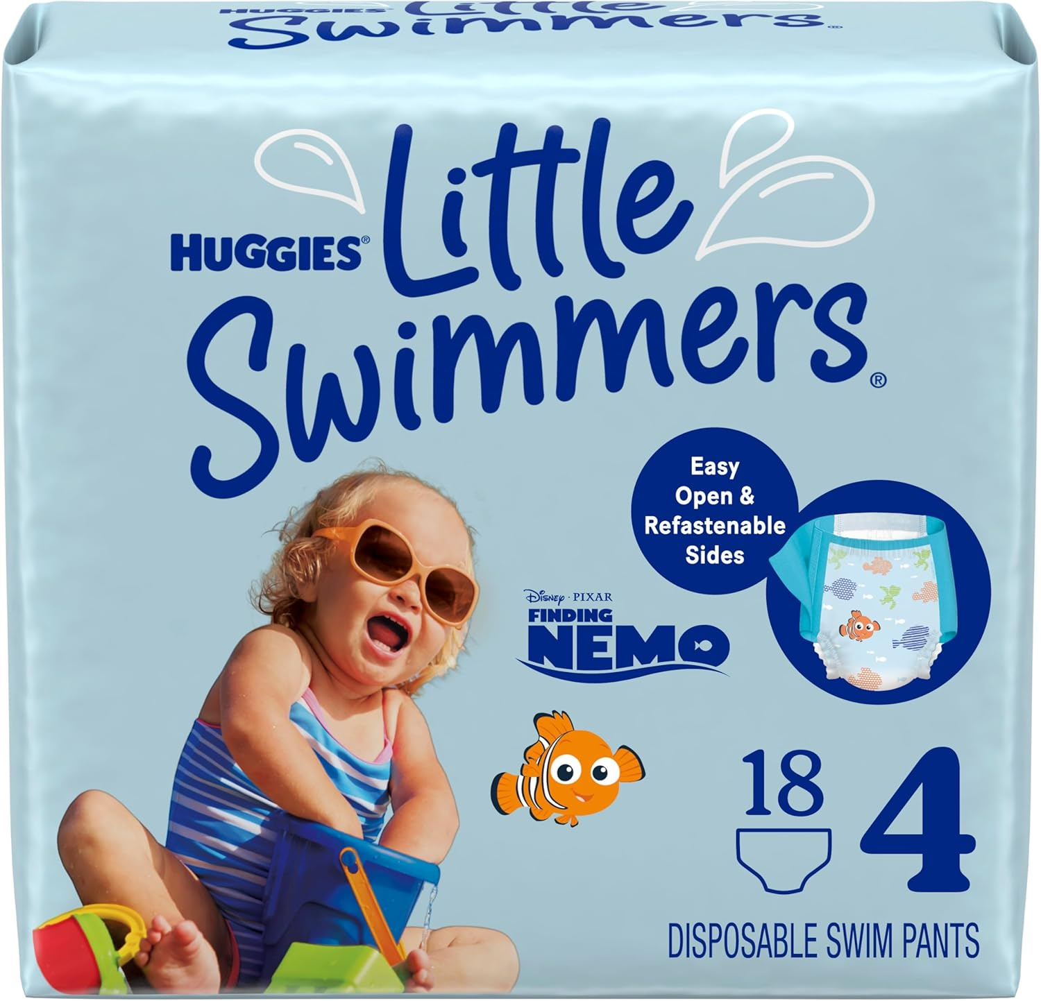 Huggies Little Swimmers Swim Diapers Disposable Swim Pants, Size 5-6 Large, 17 Ct image number 2
