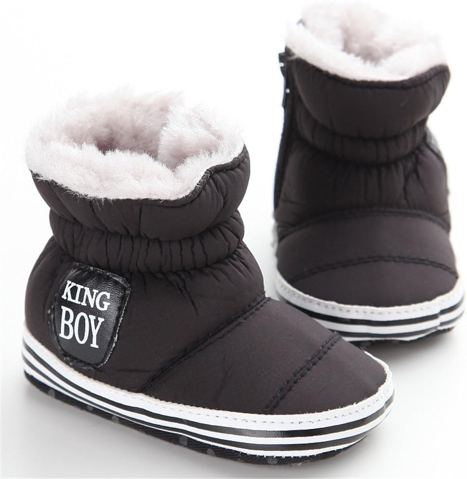 L-Peach Baby Boys' Winter Wear, Cold Protection, First Shoes, Kids, Newborn Shoes, Warm, Waterproof, Cold Protection, Baby Walking Shoes, for Beginning Walking, Infants, Walking Support, Zipper, Easy image number 7
