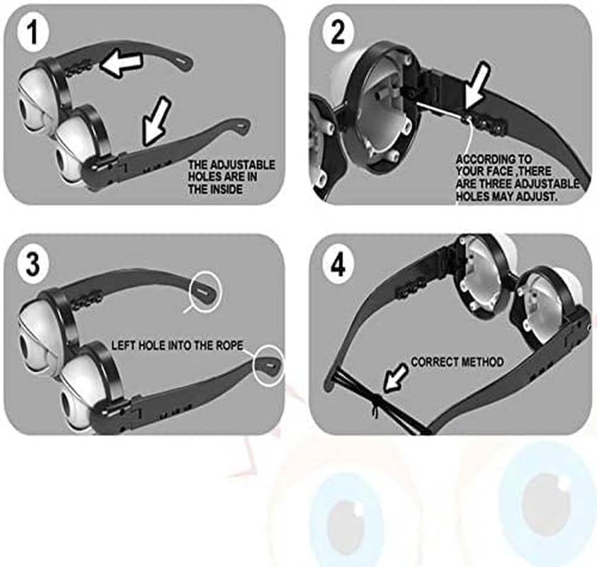 Zingtsing Funny Eye Glasses Crazy Eyes Eyewear Party Supply Puckish Party Glasses Novelty Eyeglasses Fancy Dress up Party Props Cosplay Props- 4PACKS image number 1