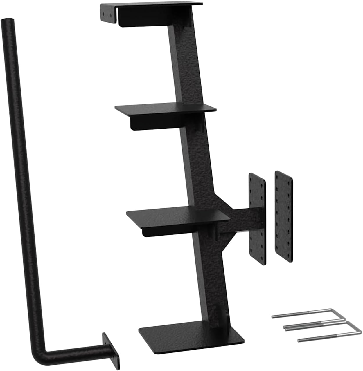 Trailer Steps with Handle, Four-Step Universal Boat Trailer Steps, Suitable for Various Types of Boat Trailer Frames, Black Heavy-Duty Trailer Step image number 5