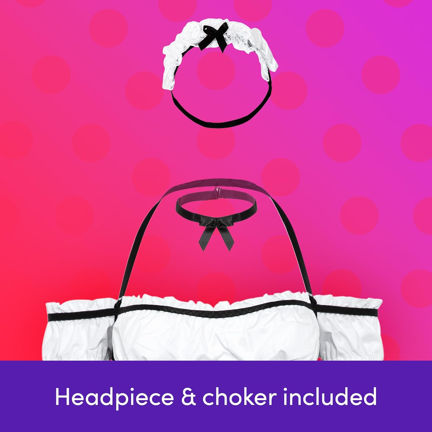 Lovehoney French Fancy Maid Costume | Adult French Maid Outfits for Women | Lingerie Dress Halloween Costume | Womens Adult Fancy Dress Costumes | Sizes 8-22 image number 2