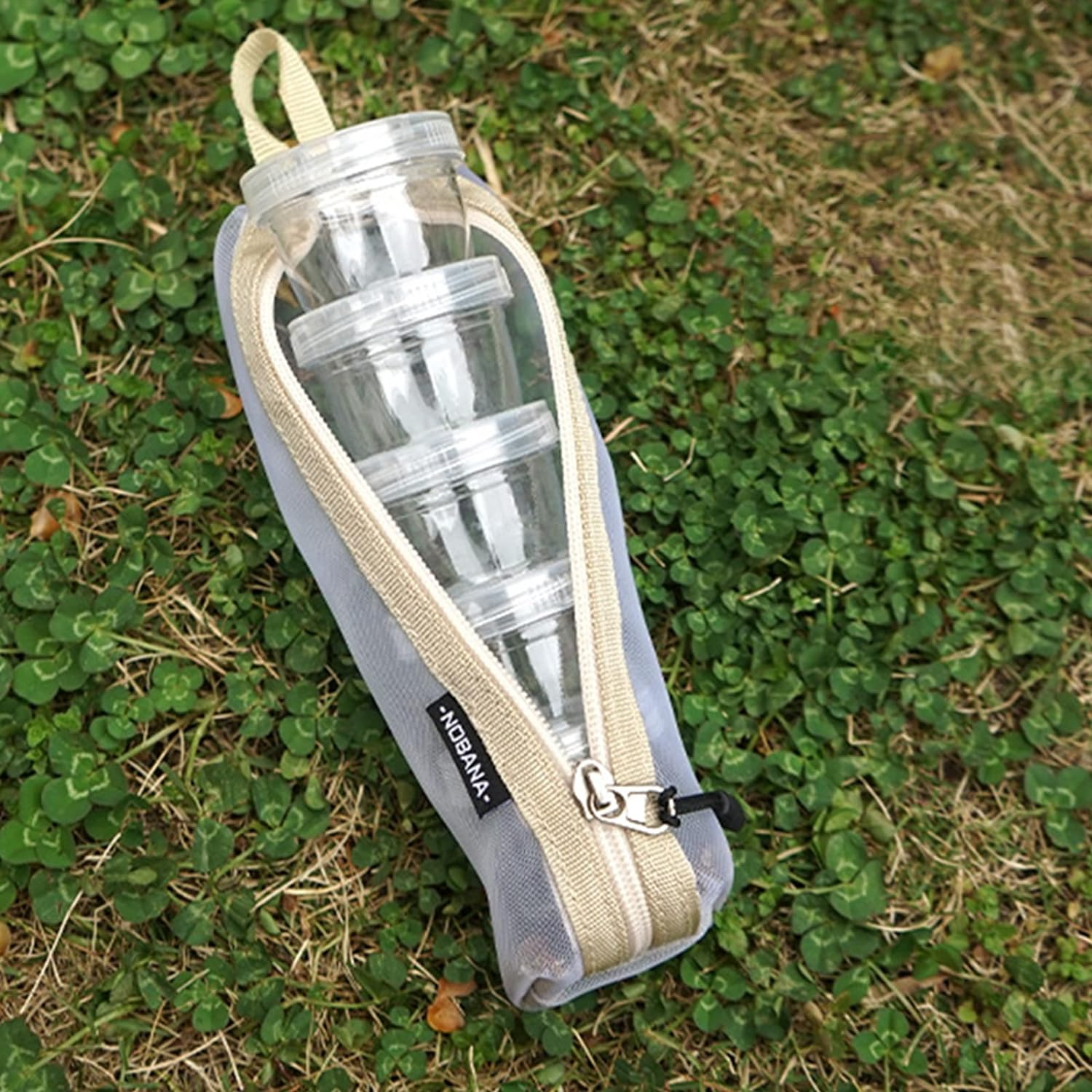 Joyeee Set of 5 Outdoor Spice Jars Set, Portable Seasonings Box for Sauce Condiment, Leak Proof Seasoning Canister with Storage Bag for Camping BBQ Picnic Hiking Fishing Family Use Travel Size image number 1